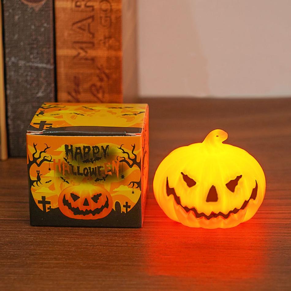 Halloween LED Pumpkin Lantern, LED Light Lamp Lantern Home Props Bar, Halloween Decor LED Lantern Scene Layout Home Decoration