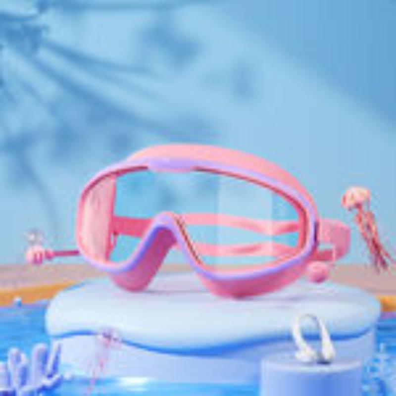 Children/Adults Able Large Frame Waterproof High-Definition Swimm Goggles With Earplugs