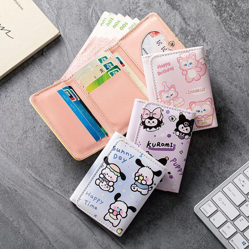 Cow Cat Women's Large Capacity Tri-Fold Wallet with Multi-Card Slots and Coin Purse