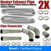 Stainless Steel Exhaust Pipe 24.5mm Inner Diameter Exhaust Extension Tube for Air Diesel Parking Heater Fit to 24mm Thru Hull