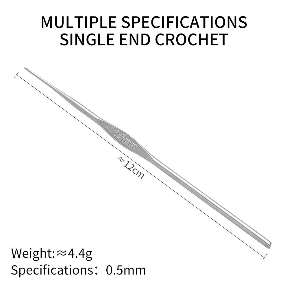 

Steel Crochet Hook Single Ended Knitting Needle Hand Tool for DIY Yarn Craft Lace Making Sewing and Weaving Supplies