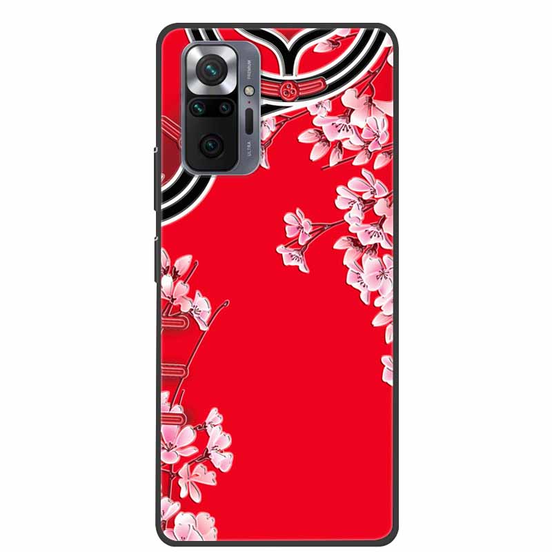 Phone Case for Redmi Note 10 Pro 3D Blossom Emboss Back Cover for Xiaomi Redmi Note 10S 10 4G 5G Silicone Soft Floral Capa Shell