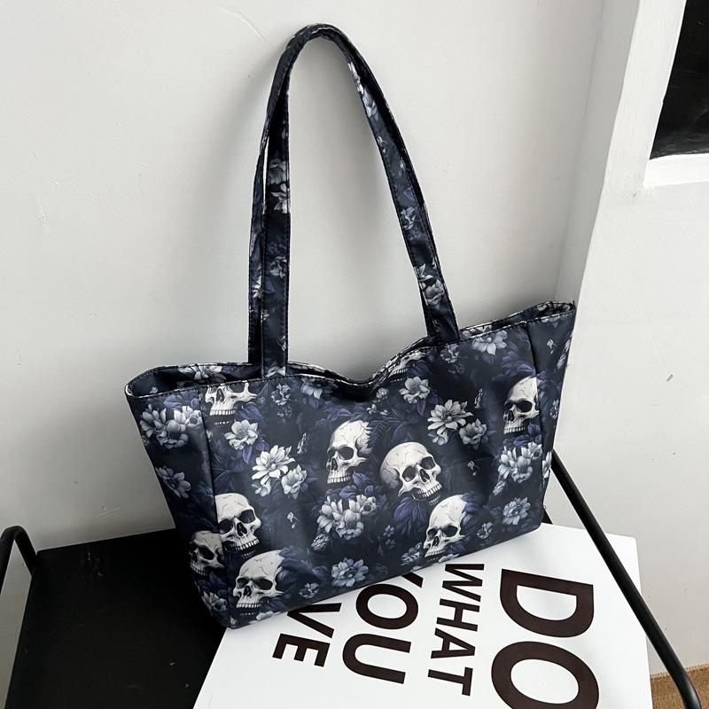 

Повседневная большая сумка женская 2025 новая модная тканевая сумка сумка на плечо большая вместимость сумка-тоут для учебы и работы сумка-мессенджер синий