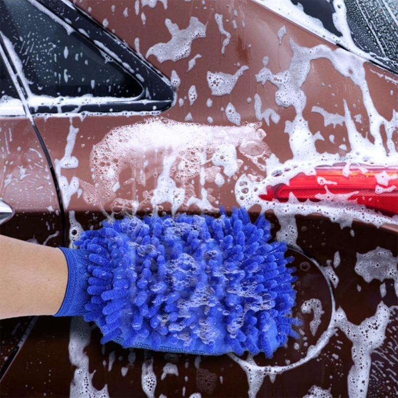 1pc House Cleaning and Car Wash Mitts, Home Dusting Microfiber Gloves, Washing Clean Polish Faster