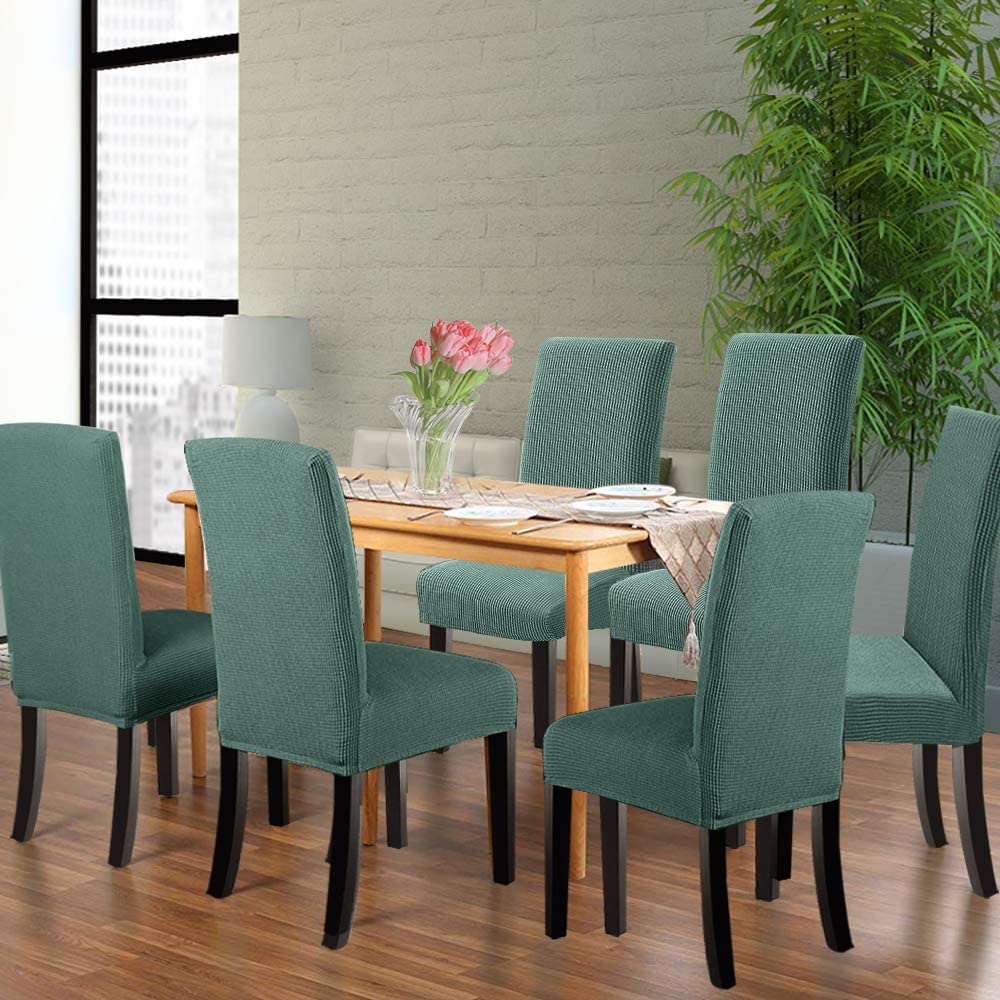 Dining Chair Cover Jacquard Spandex Slipcover Protector Case Stretch for Kitchen Chair Seat Hotel Banquet Elastic