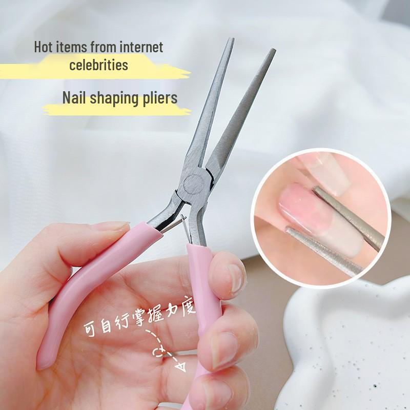Nerezové tvarovací klipsy a pinzeta pro Nail Art na gelové prodlužování nehtů