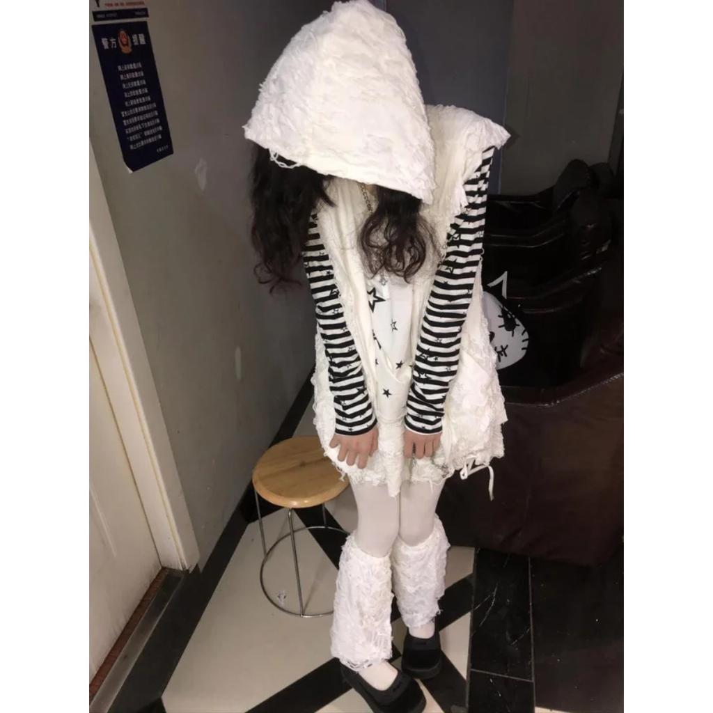 TrendHub Streetwear Long Sleeve T Shirts Harajuku Women Punk Star Print Casual Striped  Shirt Japanese Y2k Aesthetic Grunge Tops