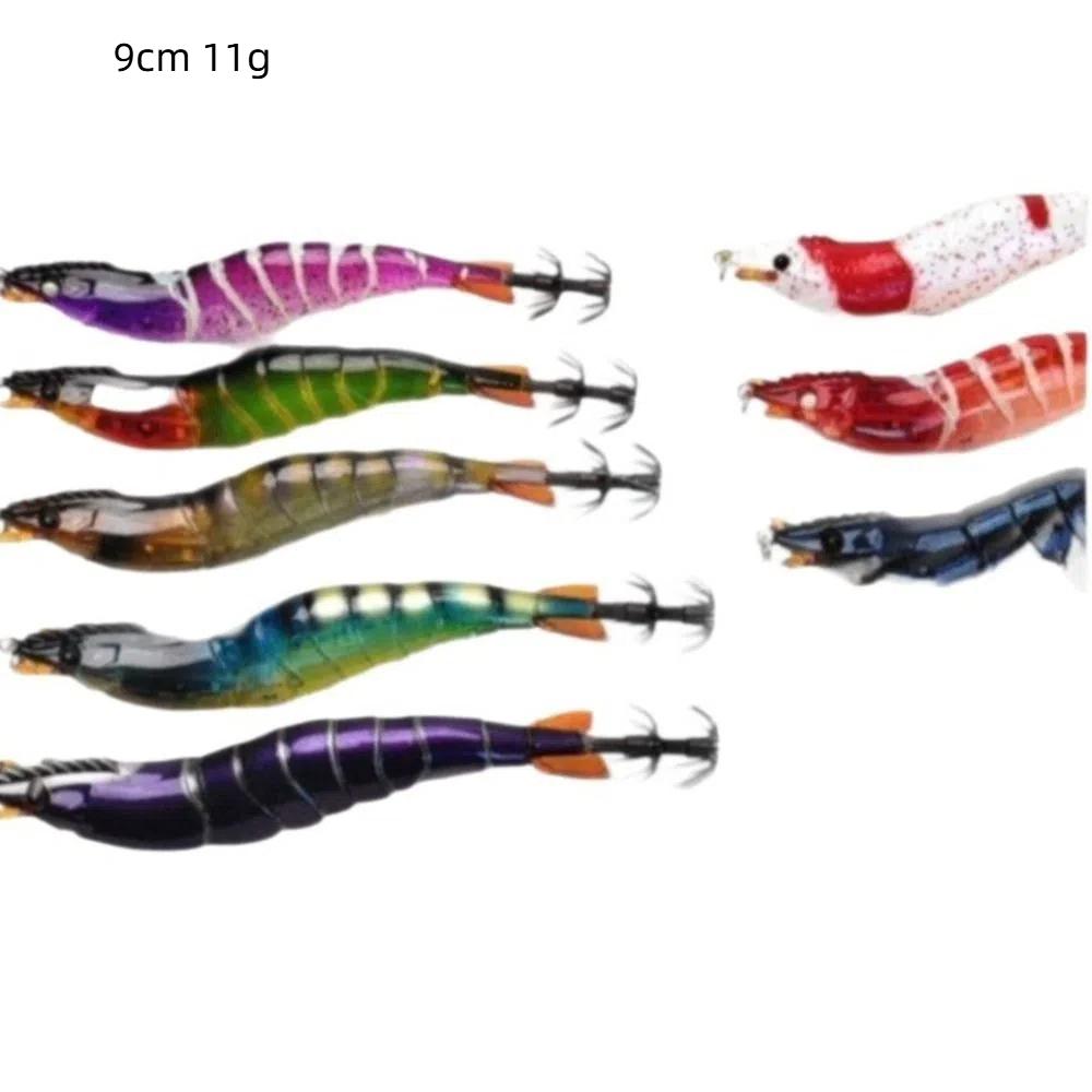 9cm Size Squid Jig Shrimp Hook 11g Weight Artificial Calamar Cuttlefish Shape Egi Design Slow Sinking Lure Bait Fishing