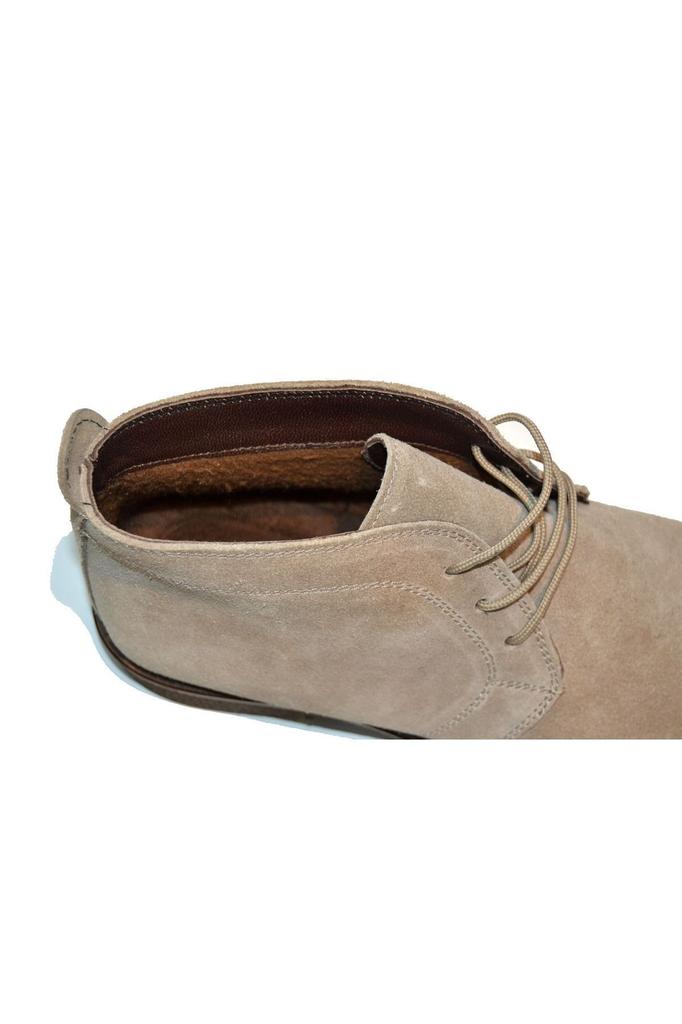 Men's Fashion Suede Flat Heeled Boots Bootie Genuine Suede Leather Boots Beige Boots Daily Winter Boots Shoes