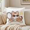 Cute Cat Athlete Childlike Heart Cushion Cover Pillowcase Antidustmite living Room Sofa Decor Cushion Room