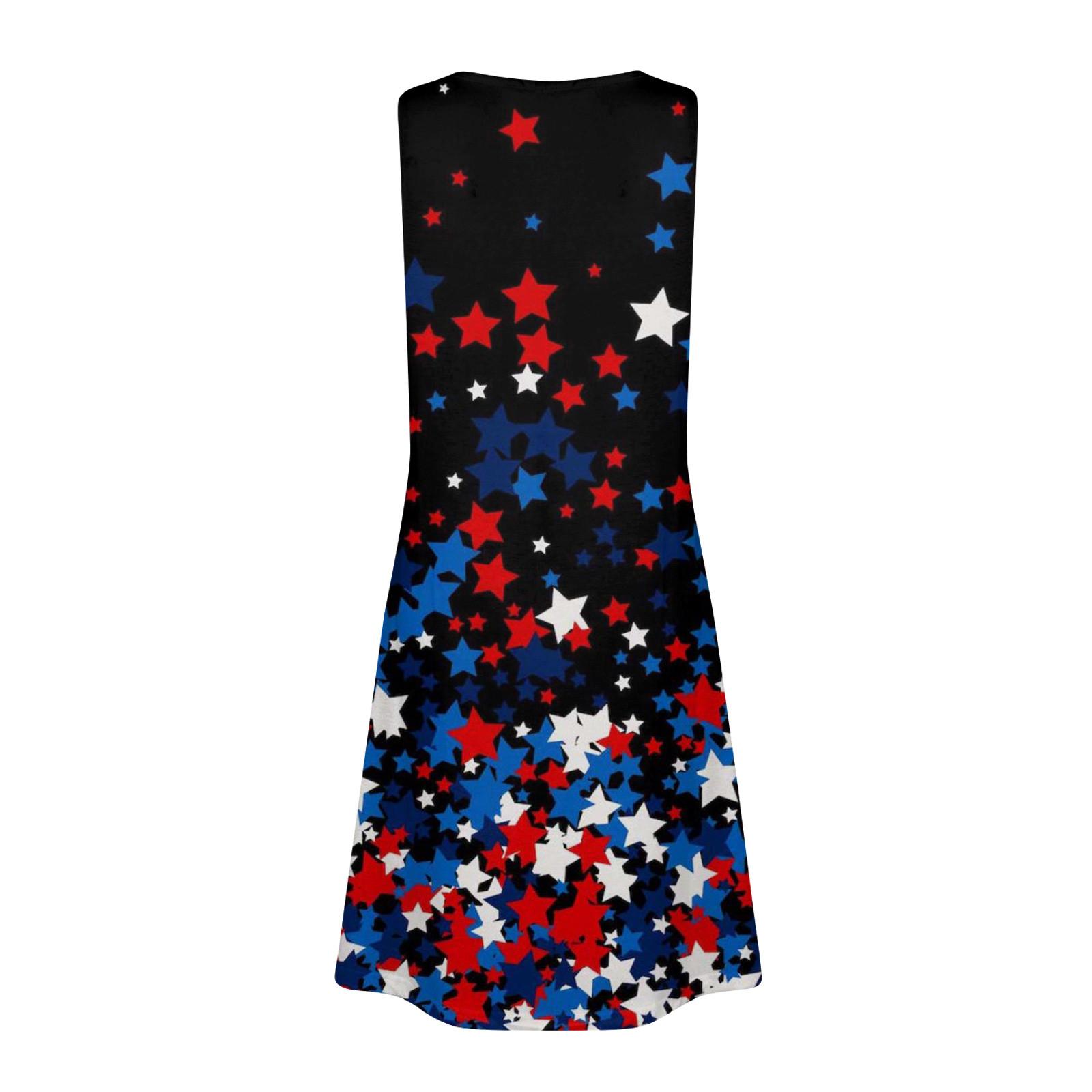 Женская мода повседневное свободное платье с круглым вырезом и пляжным принтом — фото 4