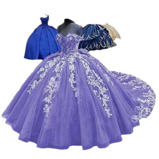 Purple Tube Top Trailing Long Dress Wedding Dress 1011 Summer New Temperament Tutu Skirt Birthday Banquet Evening Dress