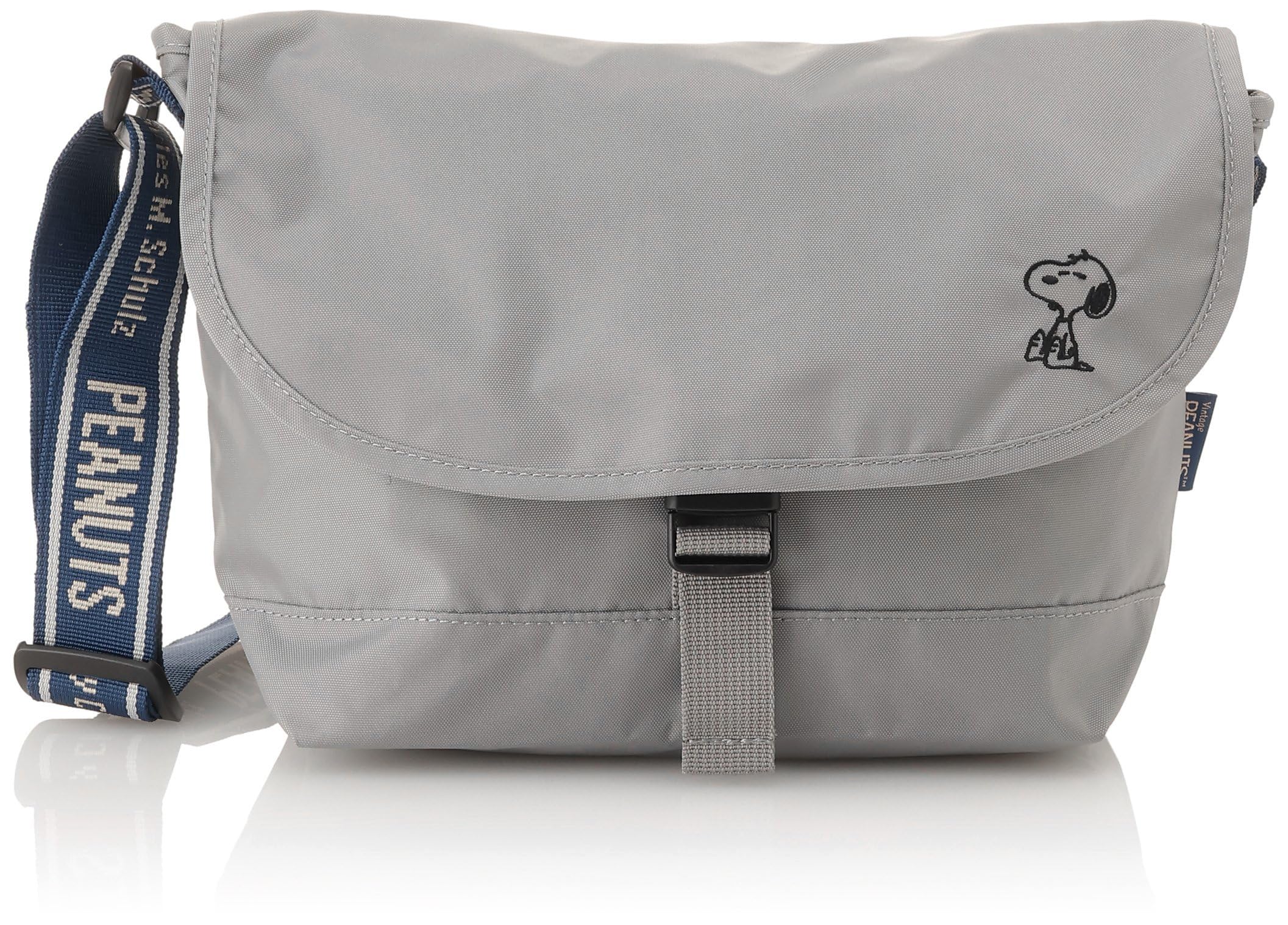 

Messenger shoulder logo for commuting to stylish 0366 Gray [Snoopy] bag, bag, lightweight, small, glossy, water-repellent, tape, simple, work, school,