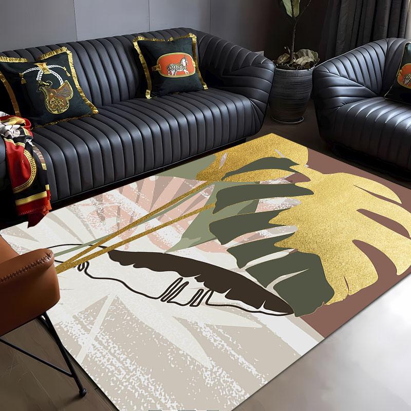 Abstract Flowers Leaves Aesthetic Area Carpets for Home Living Room Kids Bedroom Sofa Doormat Kitchen Floor Rugs Anti-slipDecor