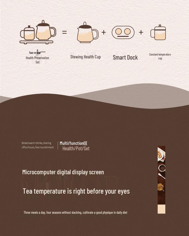 Ceainic Multifuncțional pentru Sănătate cu Temperatură Constantă: Infuzor automat de ceai pentru birou și ceainic de sticlă cu flori cadou.