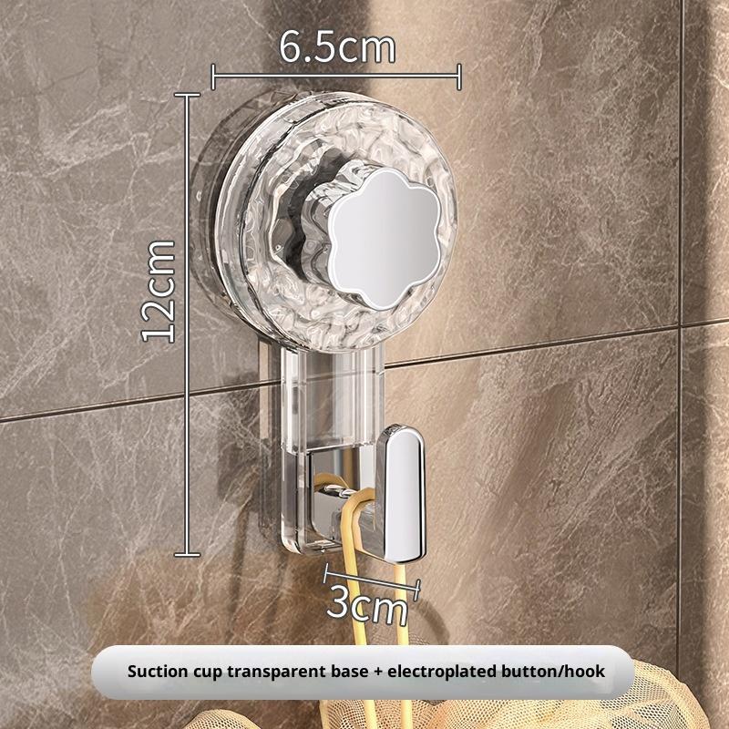 Powerful Suction Cup Hooks Traceless Heavy Duty Robe Towel Hook Keys Clothes Bag Hanger Hook Bathroom Kitchen Organizer Hook