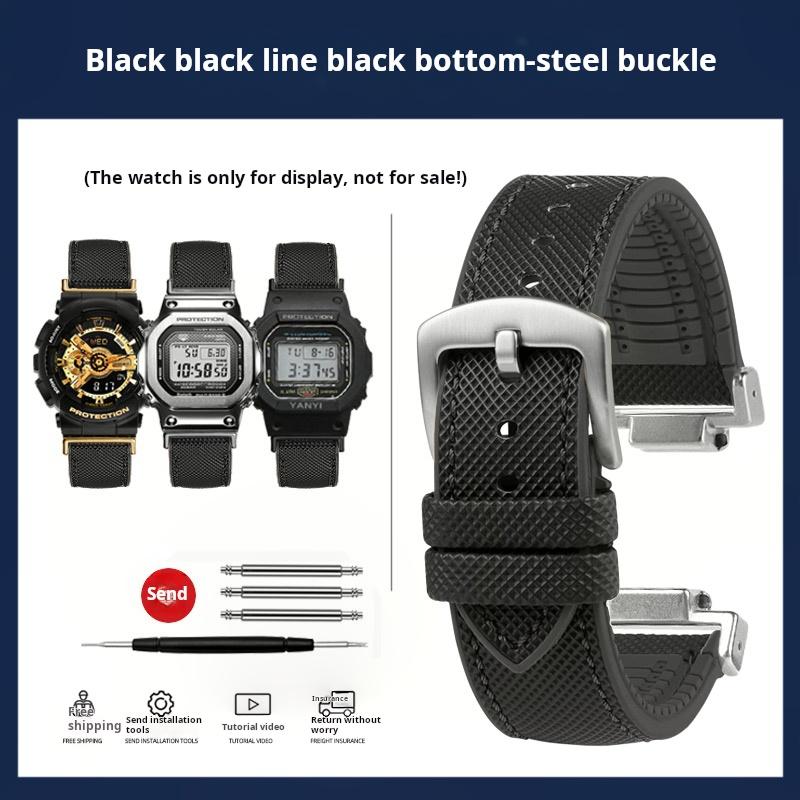 dw5600 DIY For Casio G-SHOCK DW-5600 GW-B5600 GW-M5610 GM-2100 GA-2100 Watchband GM GA-110 fluoro rubber Watch strap accessories