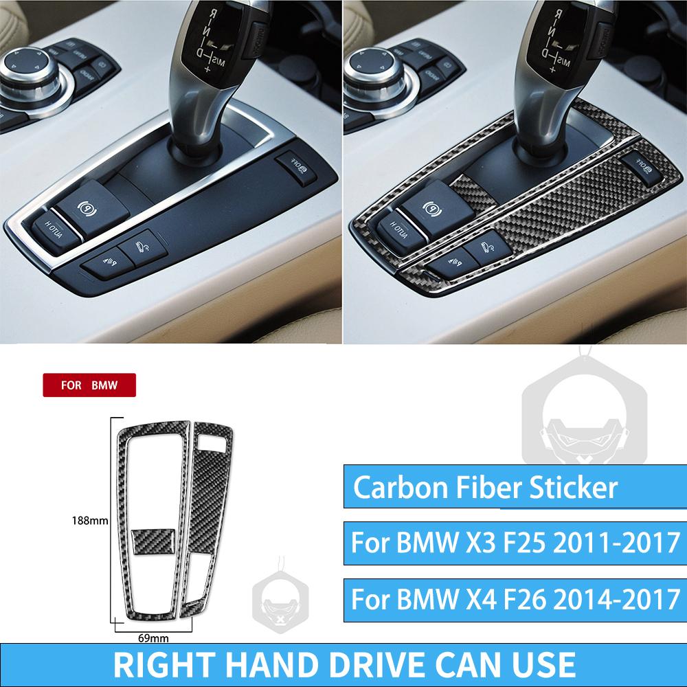 For BMW X3 F25 2011-2017 For X4 F26 2014-2017 Accessories Interior Dashboard Gear Outlet Full Set Kit Carbon Fiber Cover Sticker