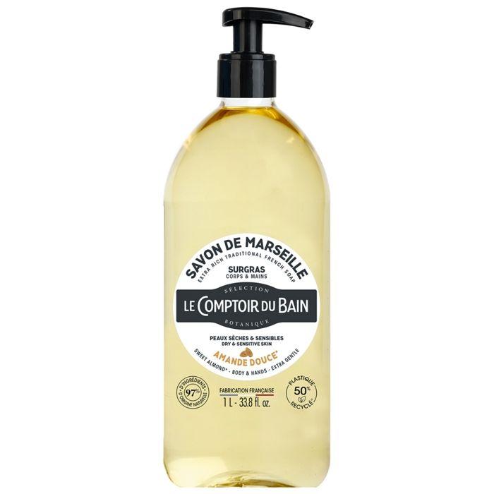 Le Comptoir du Bain Savon de Marseille Surgras à l'Amande Douce 1 L