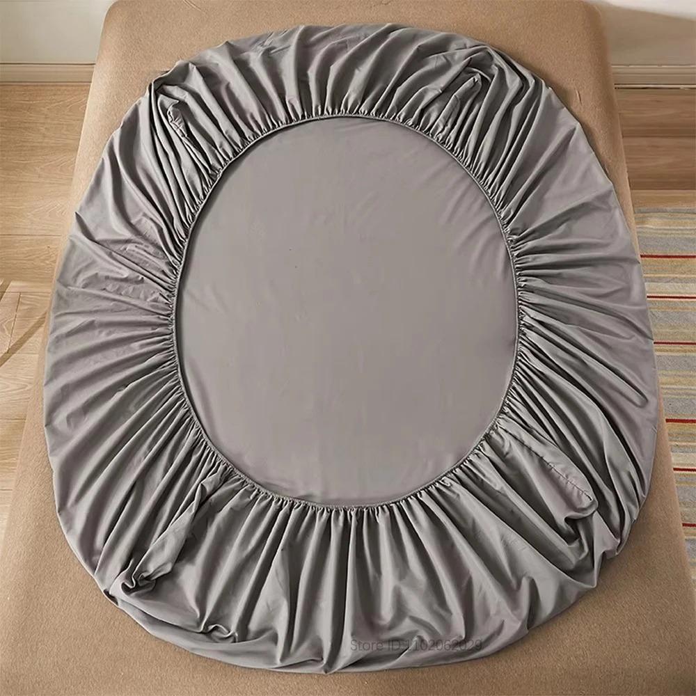 Fitted Sheet with Elastic Bands Non Slip Adjustable Mattress Covers for Single Double King Queen Bed