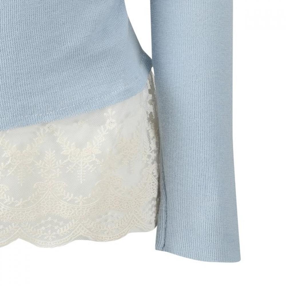 GGPX New York Drapeneck Lace Contrast Knit Gq3kp018f