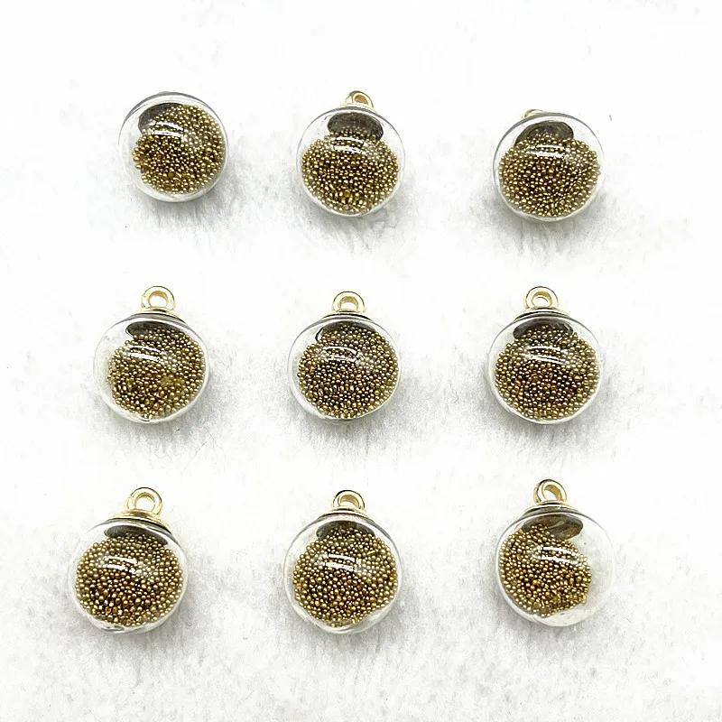 10pcs 16mm Magic Ball Transparent Glass Beads Transparent Pendant for Christmas Decoration Diy Handmade Accessories