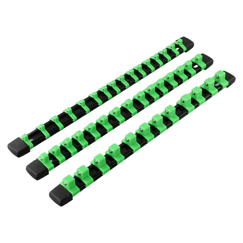 3pcs Wrench Holders Traight Plastic Socket Wrench Organizer Rail Bracket Repair Tools Wall Socket Wrenches Storage Tools