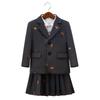 Children's Autumn/Winter Academy Style Suit Set for Boys and Girls - Formal Wear Skirt and Suit for Performances