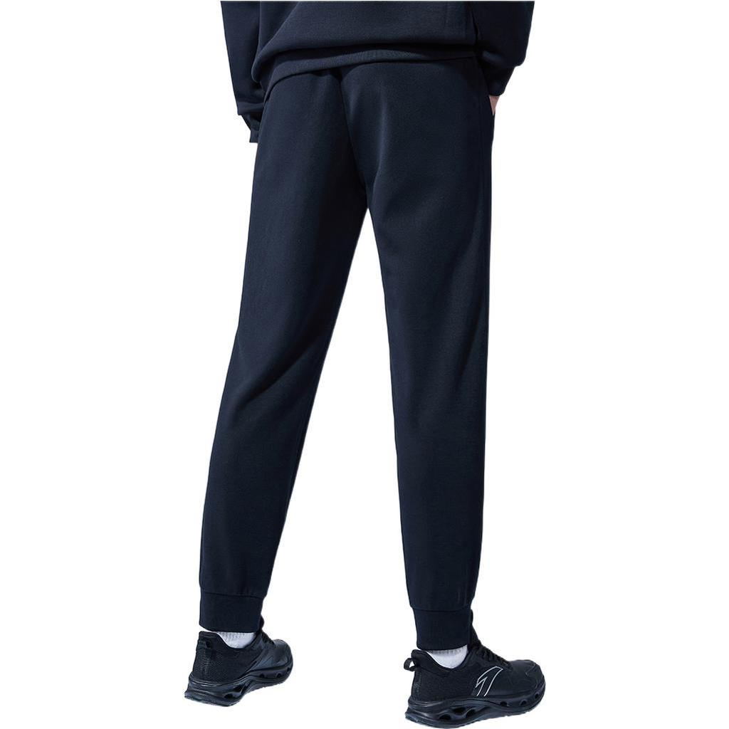 Anta Solid Color Cuffed Casual Sports Pants Men bottoms Black 152317307-1