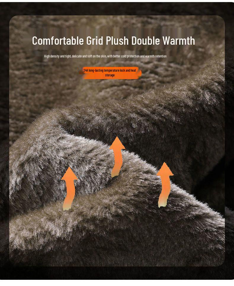 Woodpecker Men's Plus Velvet Thickened Cotton Vest – Autumn/Winter Sleeveless Workwear Fishing Gilet