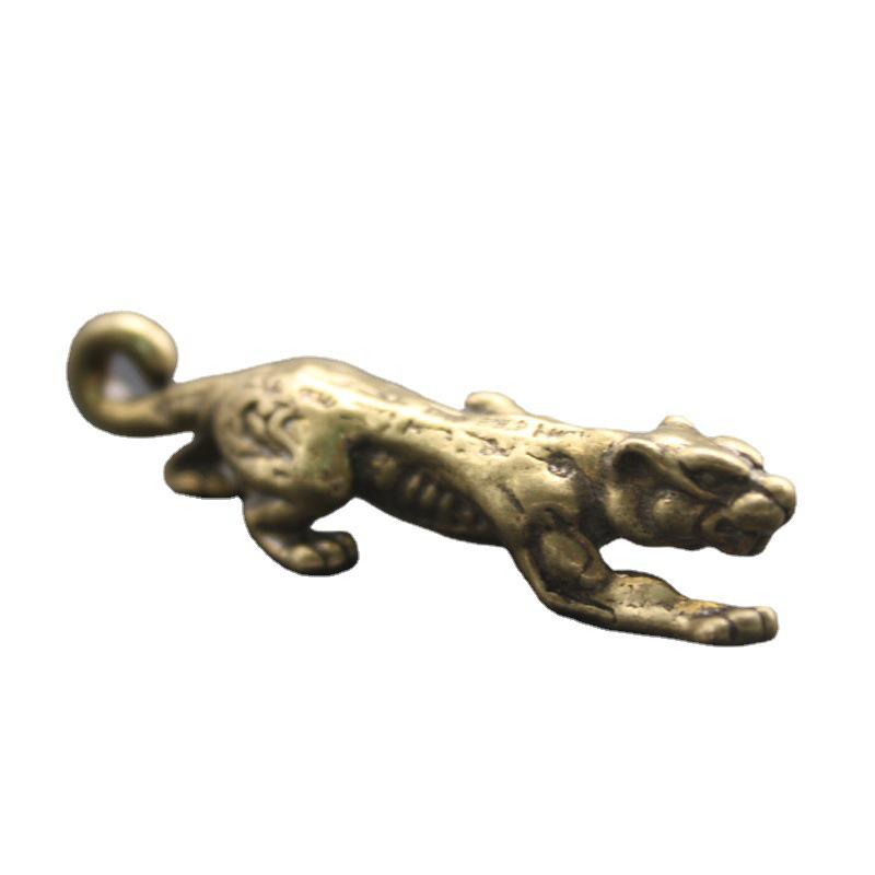 1PC Statue Figurine Reichtum Messing Dekor Wohlstand Chinesischen Stil Ornament Qilin Drachen Glück Tier Fengshui Vintage