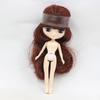Mini Blyth with bangs nude doll 10CM different hair color with random dress cloes eyes normal body DIY fashion toys