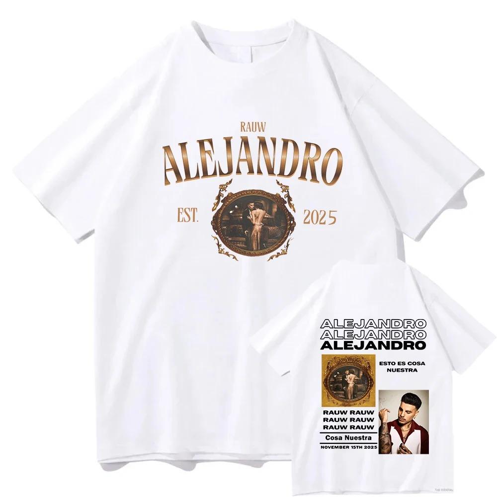 Rauw Alejandro Cosa Nuestra Tour 2025 T Shirts Men Women Clothing Retro Fashion Oversized  T-shirt Hip Hop Casual T-shirts