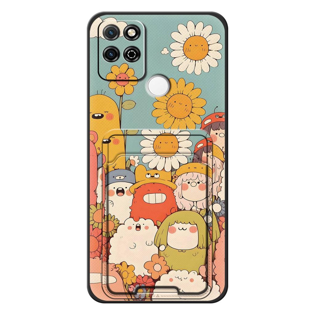 Cartoon Graffiti Phone Case For Huawei Honor Play5T Card slot Waterproof Fashion Design Durable Card bag Dirt-resistant