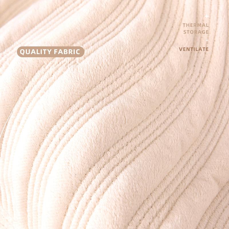 New Solid Color Sofa Cushion Simple Modern Winter Thickened Fleece Cushion Living Room Sofa Non-Slip Cover Towel