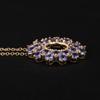 Natural Tanzanite Pendant 925 Sterling Silver Rhodium Plated Round Gemstone Handmade Fine Jewelry Gift for Her