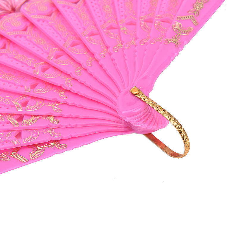 Dance Wedding Party Lace Silk Folding Hand Held Flower Pattern Fan