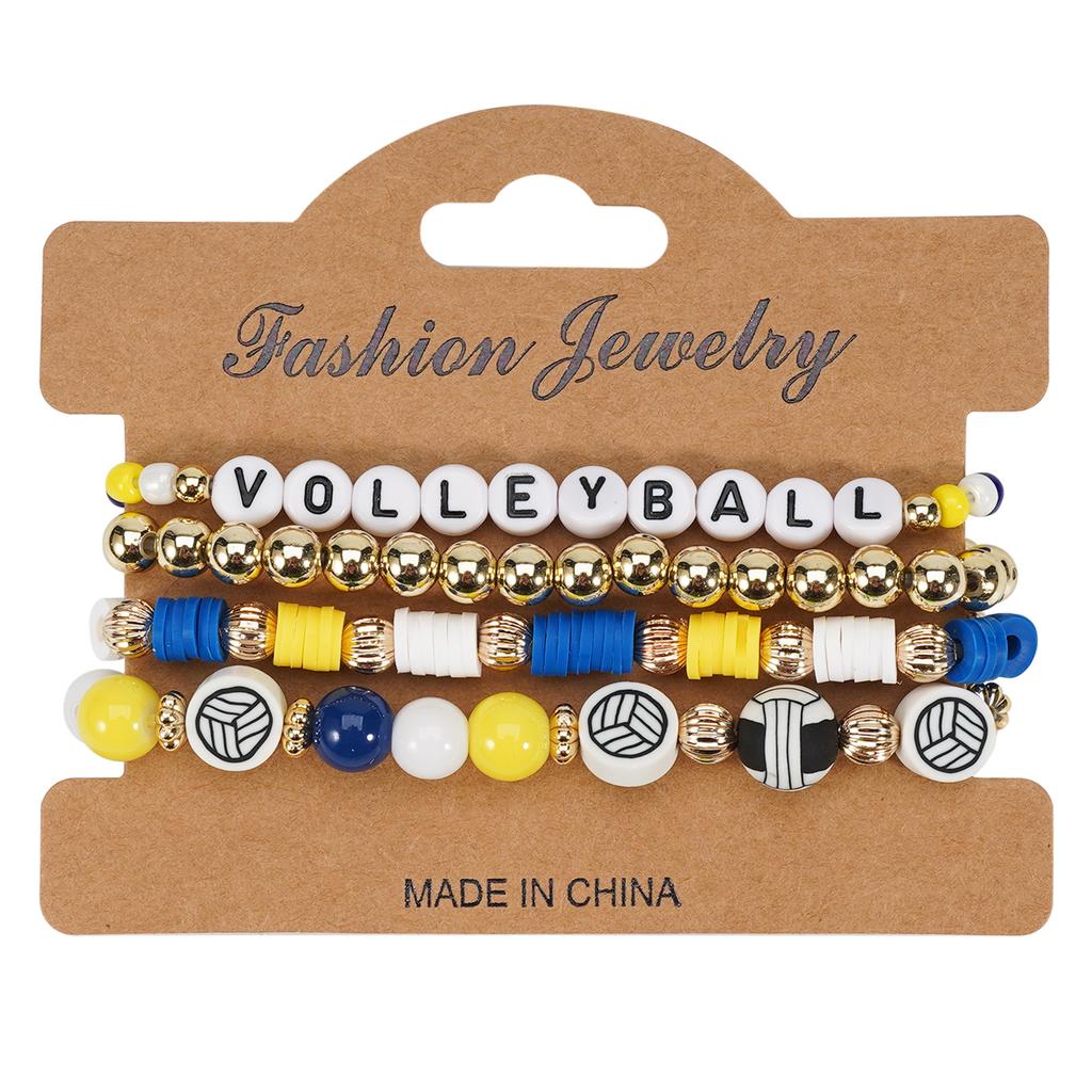 JYL TS Bracelet Bohemian Sports  Ball Beads Enhances Passion
