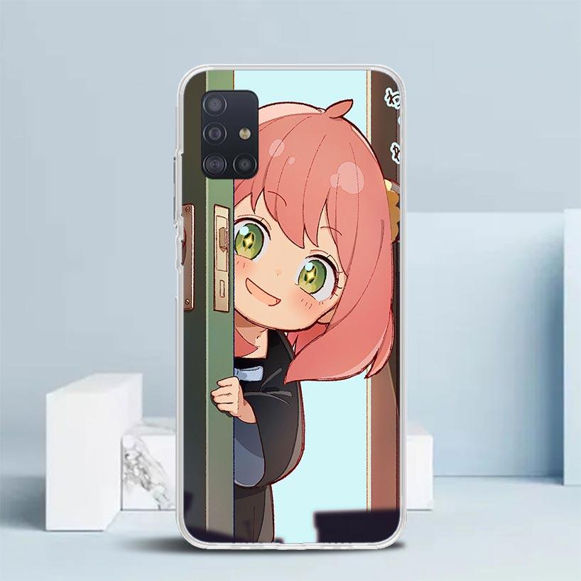 S-Spy Family Anya Phone Case For Samsung Galaxy A52 A32 A22 A12 A51 A50S A30S A10S Note 20 Ultra 10 S10 Plus A31 A20 A71 A72 Gal