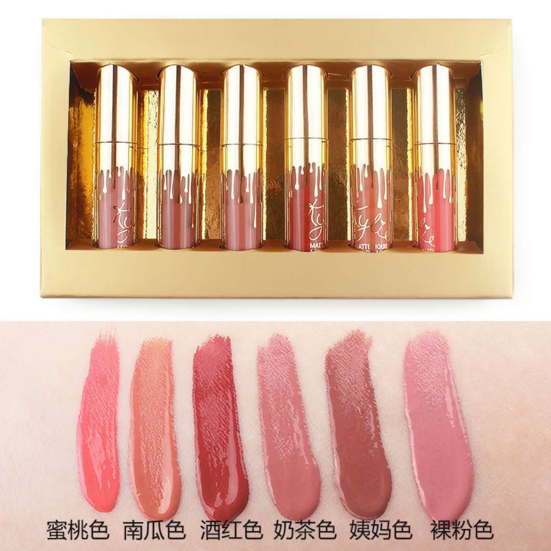 

6 шт. Матовый набор блеска для губ с глазурью для губ Velvet Color Набор Прочный Водонепроницаемый Стойкий Увлажняющий Макияж Набор Косметики Для Губ