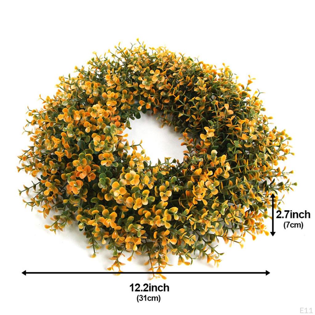 Artificial Garland Floral Hoop Green Leaves Wreath Simulation Wreaths for Home Decor