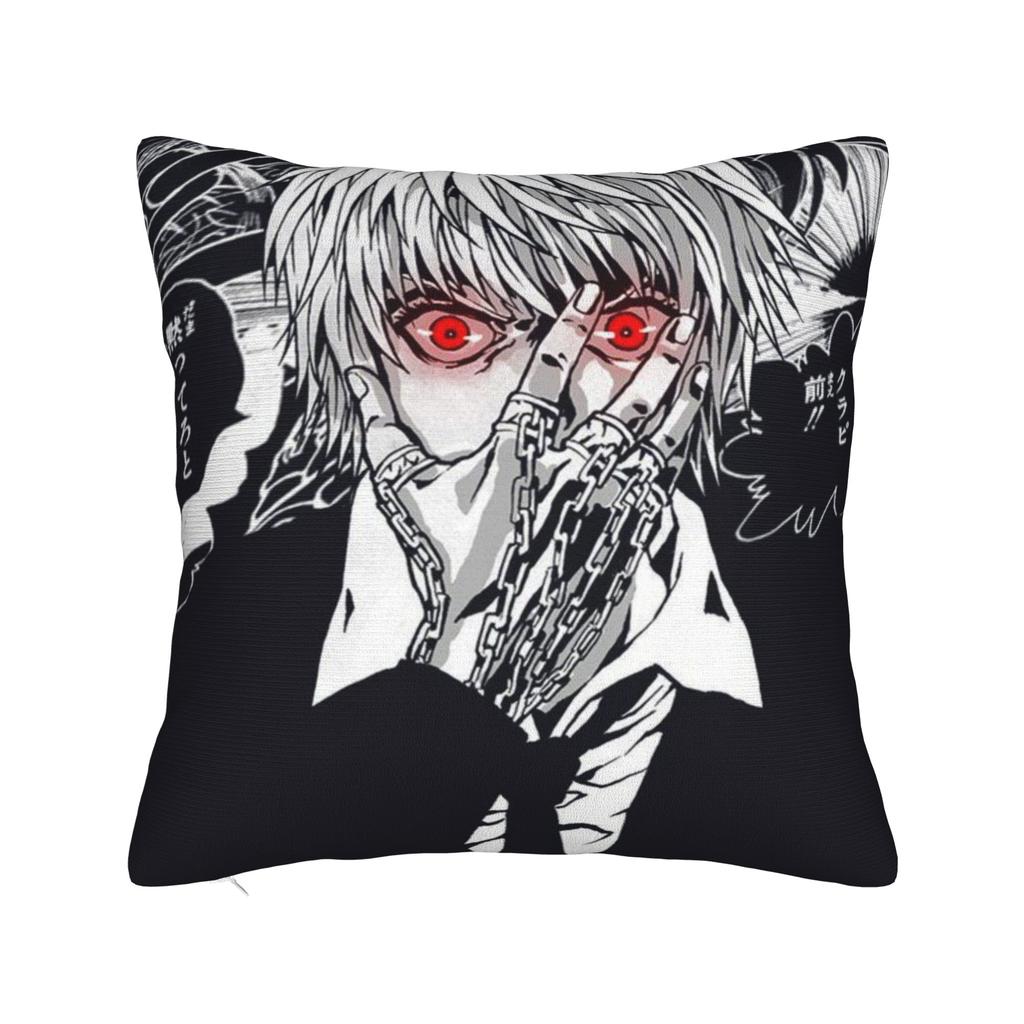 Kurapika HXH Anime Kissenbezug Bedruckter Stoff Kissenhülle Dekorationen Wurfkissenbezug Zuhause Quadratisch 40x40cm