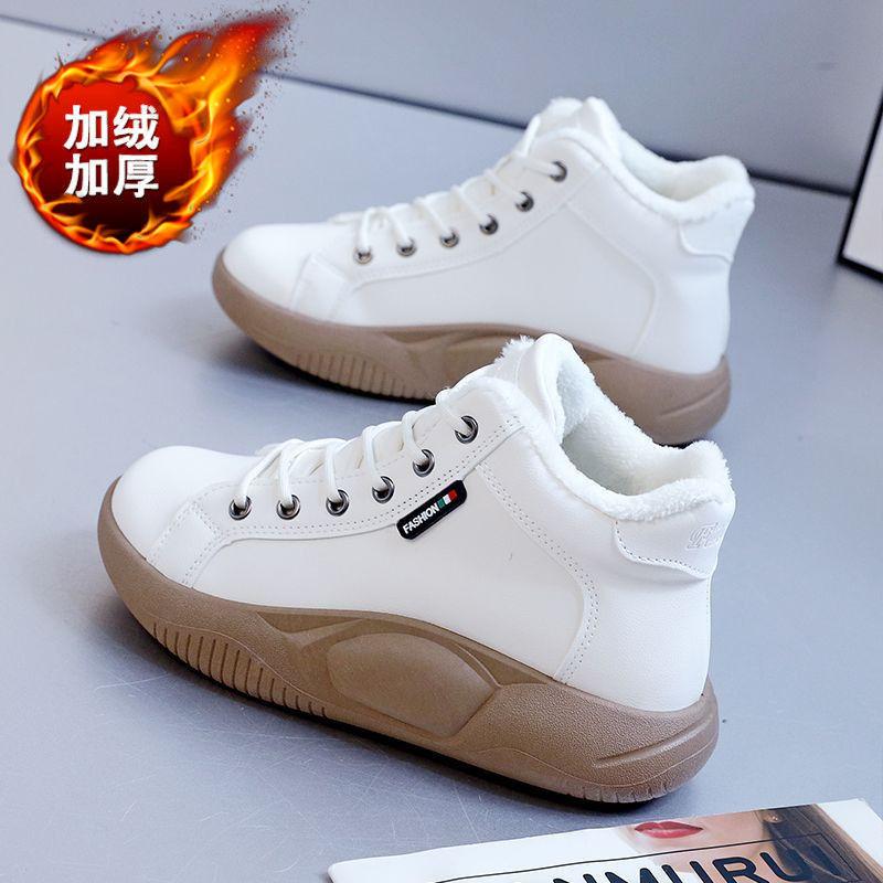 CINESSD Version of High-top Shoes for Female Students Trend of Casual Running Shoe Comfortable Lace-up Sneakers Female Shoes