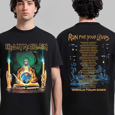 New Ir Maiden Madrid Spain Run for Your Lives World Tour Exclusive Event Tee At Riyadh Air Metropolitano On July 5 Eddie Vs Bear