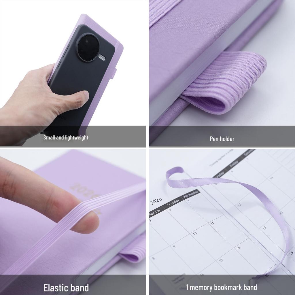 2026 Portable Weekly Planner: English Schedule & Efficiency Diary