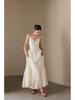Off-White Spaghetti Strap A-Line Dress - Slim Fit, Summer 2026 Collection