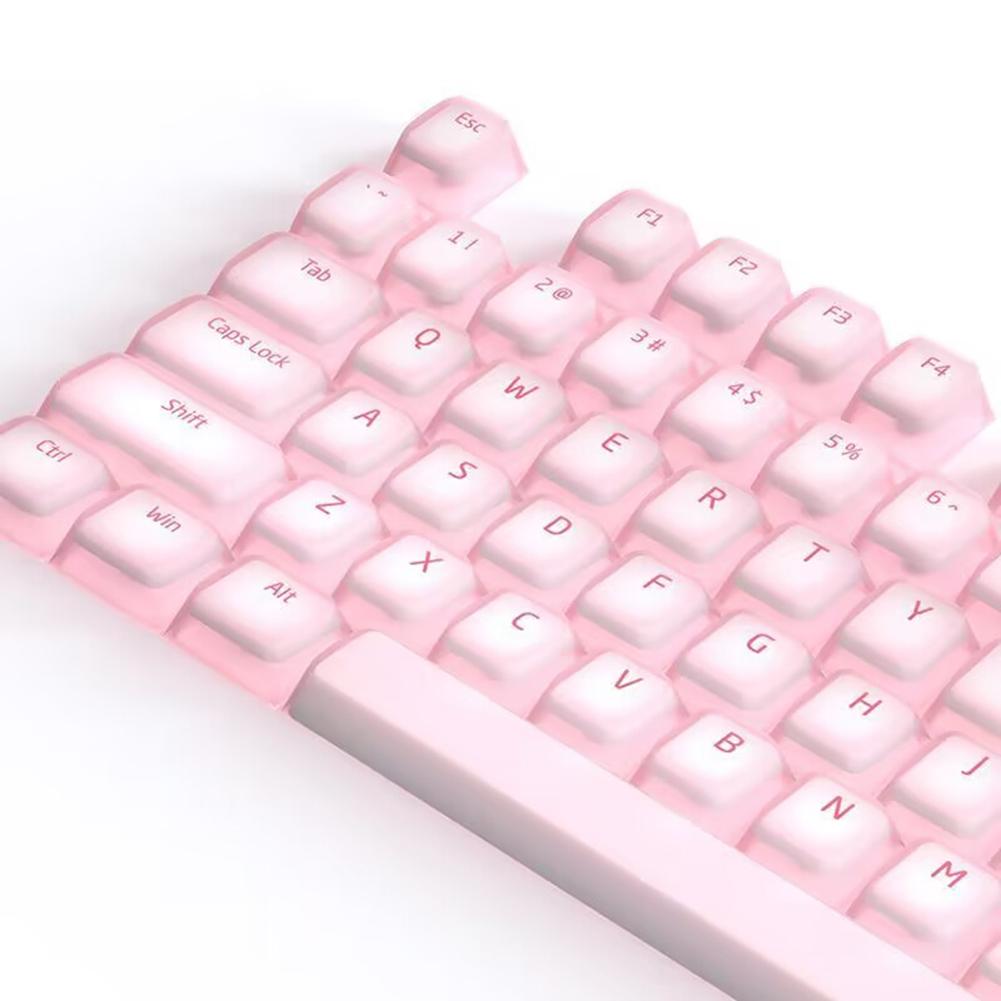 104 Pcs Backlight Key Cap Silicone Mechanical Keyboard Keycaps Set Silent Mechanical Keyboards Keycap for Mechanical Keyboards