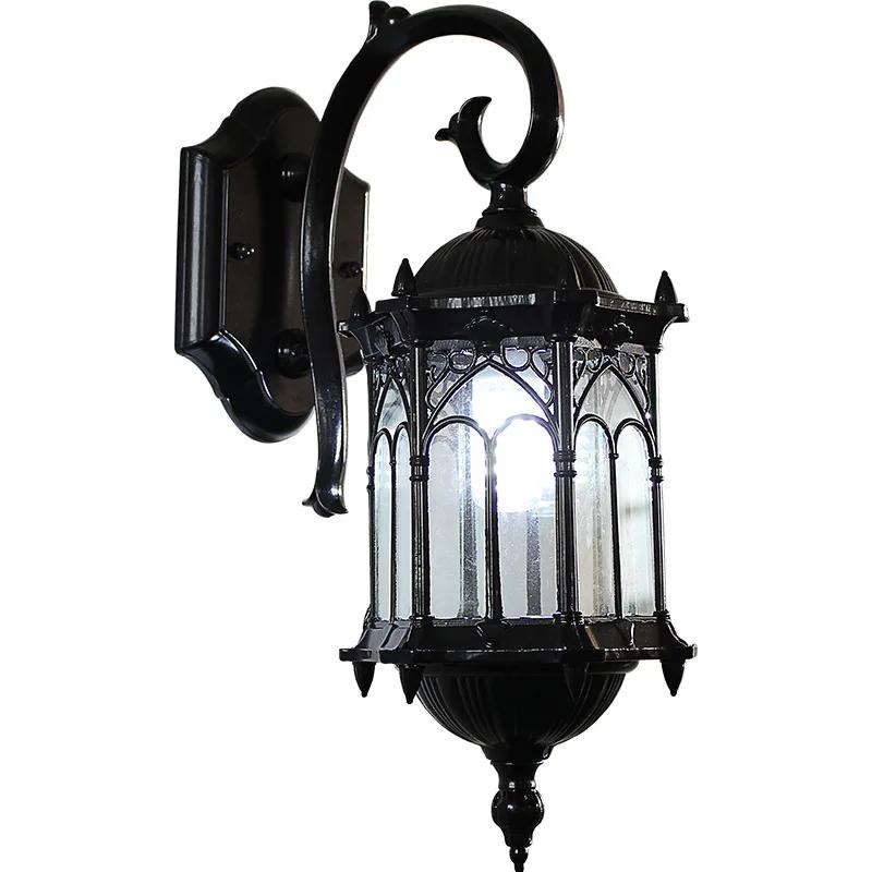 

Eu Retro Wall Light Outdoor Lighting IP44 Waterproof Courtyard Garden Vorth Vorth Light E27 Screw Wall Light Outdoor Home Decoration Wall Light чёрный