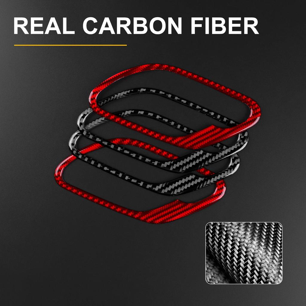 Carbon Fiber Door Handle Frame Cover Trim for BMW E39 1998-2003 Interior Sticker