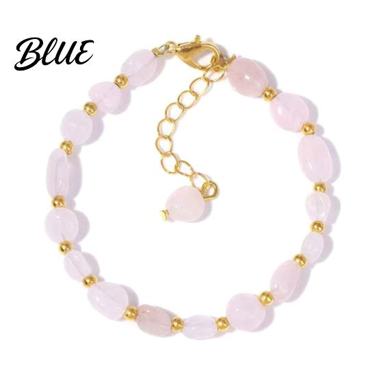 Durable Jewelry Women Bracelet Irregular Natural Stone Beads Adjustable Length